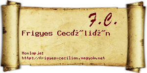 Frigyes Cecílián névjegykártya